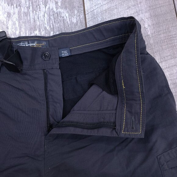 Eddie Bauer Sport Shorts Mens 34 Belted Cargo Gray Solid 9" Outdoor Hiking - Picture 5 of 7